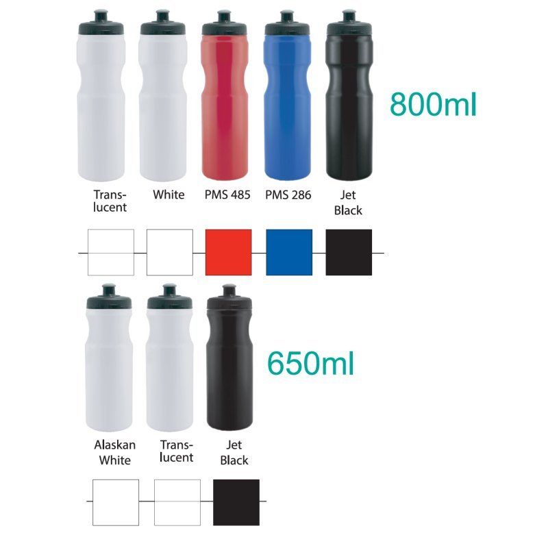 BUDGET - 800ml/650ml Economical Sports Bottles (AUS MADE)