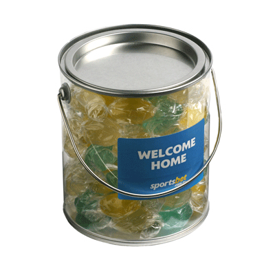 CC005K - Big PVC Bucket filled with Twist Wrapped Boiled Lollies (Sticker on Bucket)