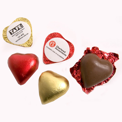 Milk Chocolate Heart 7g (Full Color Sticker)