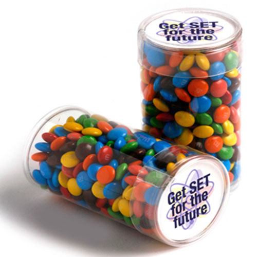 CC014D - Pet Tube with M&Ms 100g (Full Colour Sticker)