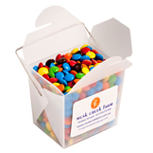 Frosted Noodle Box with M&Ms 100g (Full Colour Sticker)