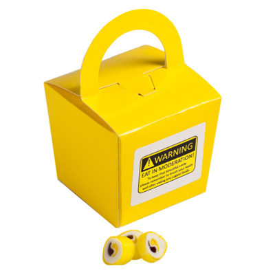 CC056G - Coloured Noodle Box filled with Personalised Rock Candy 100g (Full Colour Sticker)