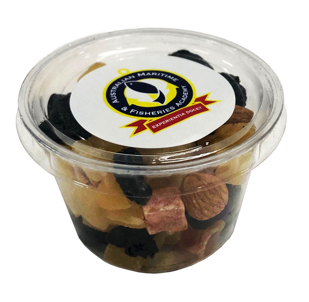 CC081IBIG - Tub filled with Fruit & Nut Mix 70g (Full Colour Sticker)