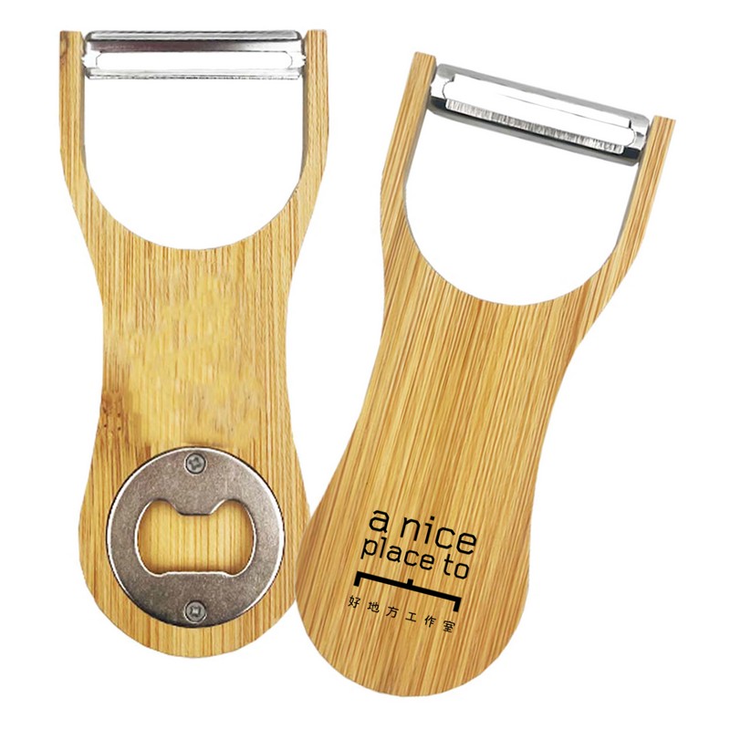 BBO004 - Orisha Bamboo Peeler Bottle Opener (Factory-Direct)