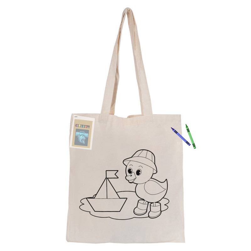 CCB001 - Colouring Calico Bag No Gusset (Factory-Direct)