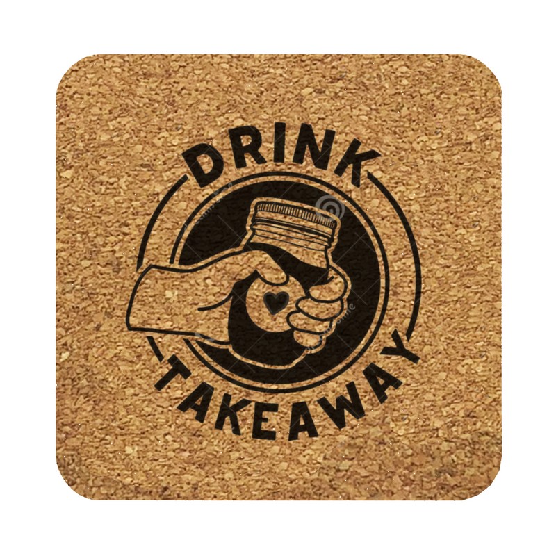 CST003 - Vineyards Cork Coaster-Square (Factory-Direct)