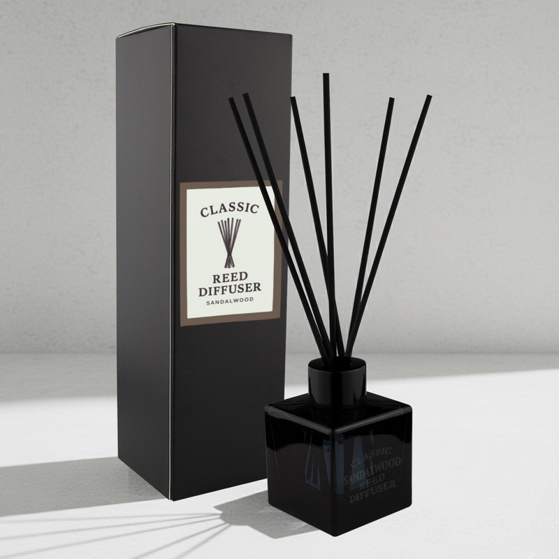 DF002 - Classic Reed Diffuser – 50ml Square (Factory-Direct)