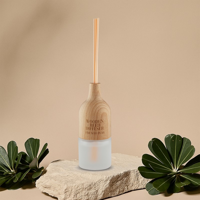 DF004 - Wooden Reed Diffuser – 30ml (Factory-Direct)