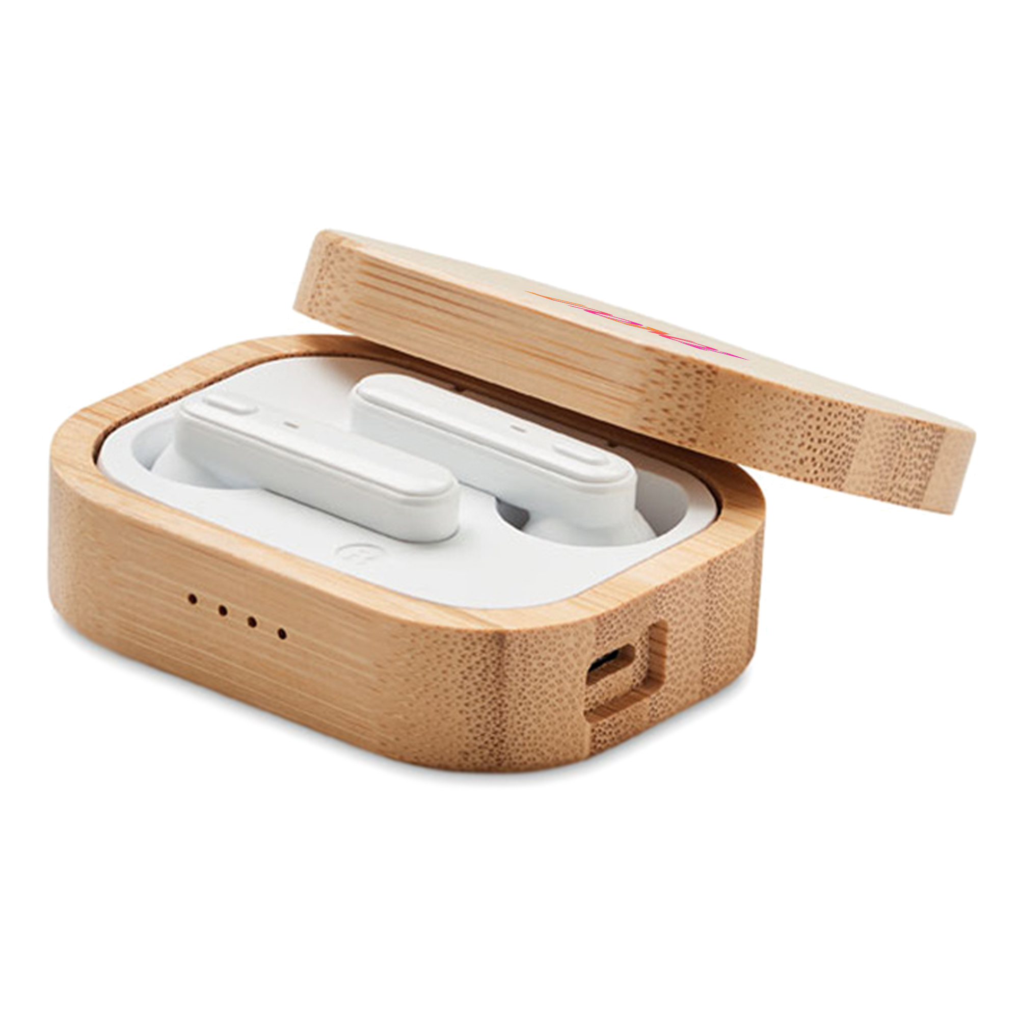 EB001 - Rockside Bamboo Wireless Earbuds (Factory-Direct)