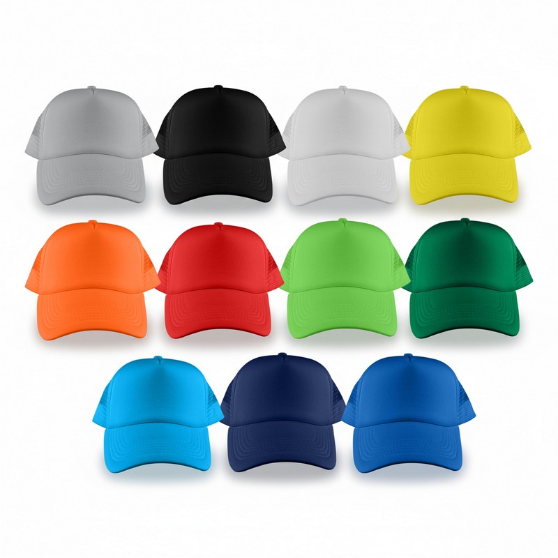 HDW008 - Classic 5 Panel Trucker Mesh Cap (Factory-Direct)