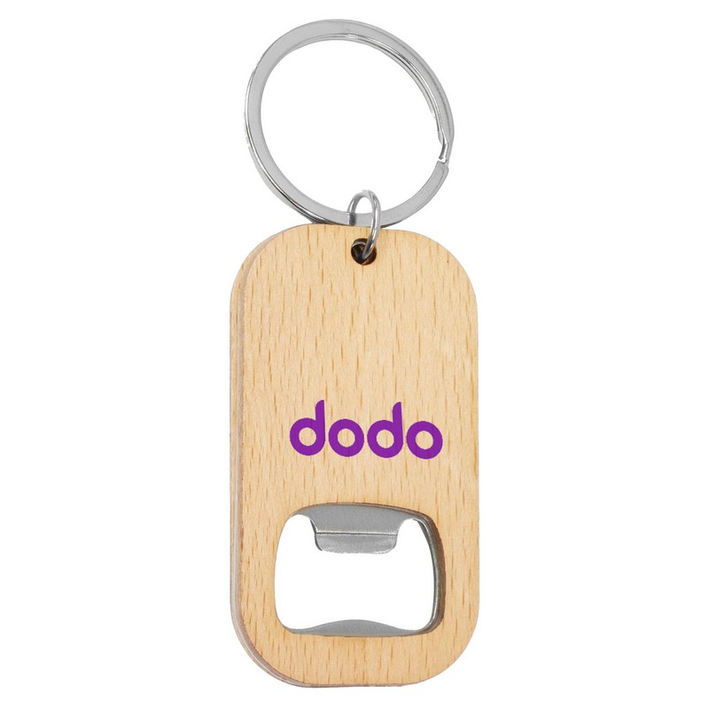 KRB022 - Bamboo Bar Bottle Opener Key Ring (Factory-Direct)