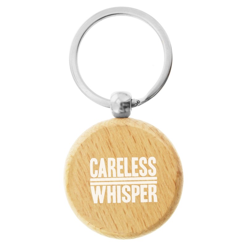 KRR013 - Wood Round Key Ring (Factory-Direct)