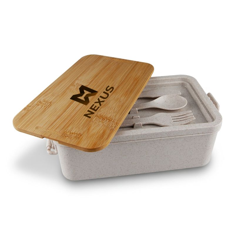 LB007 - Bamboo Stack & Go Lunch Box (Factory-Direct)