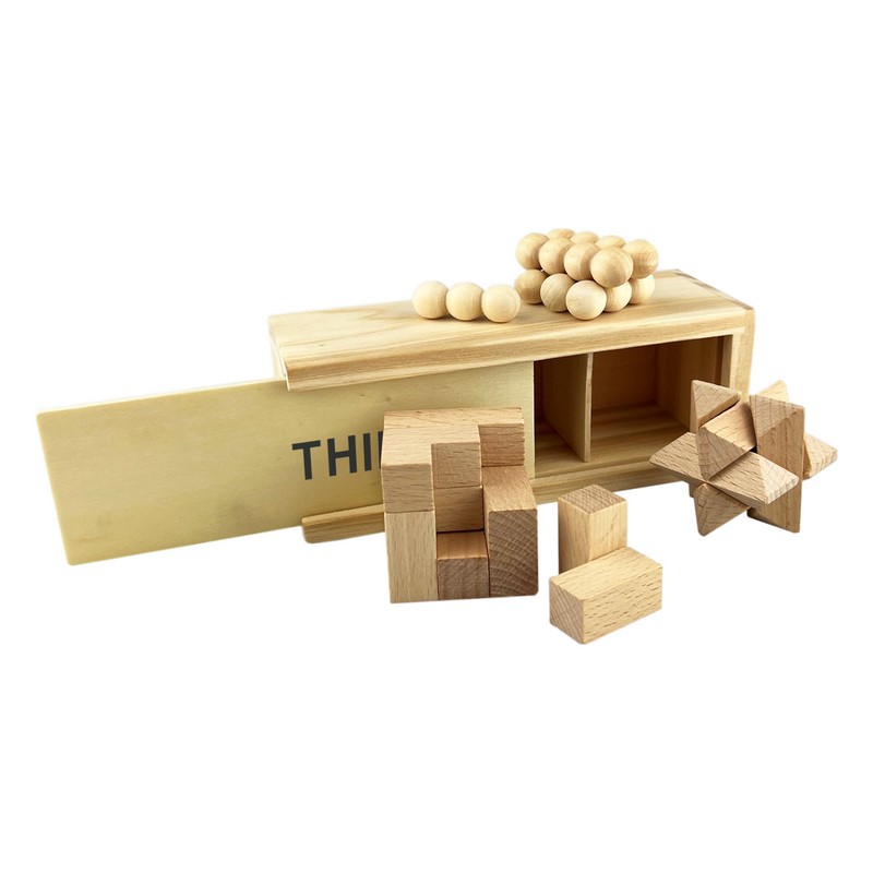 PT006 - 3 in 1 Wooden Brain Teaser (Factory-Direct)