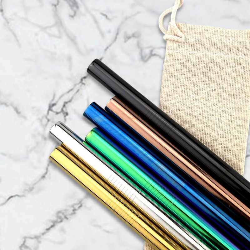 STW007 - Stainless Steel Straw 12mm x 215mm (Factory-Direct)