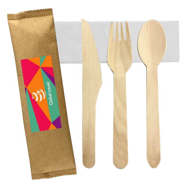 WCS001 - 4pcs Wooden Cutlery Set (Factory-Direct)