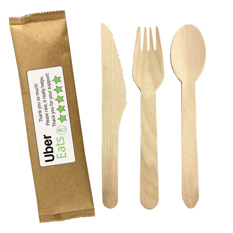 WCS003 - 2pcs Wooden Cutlery Set (Factory-Direct)