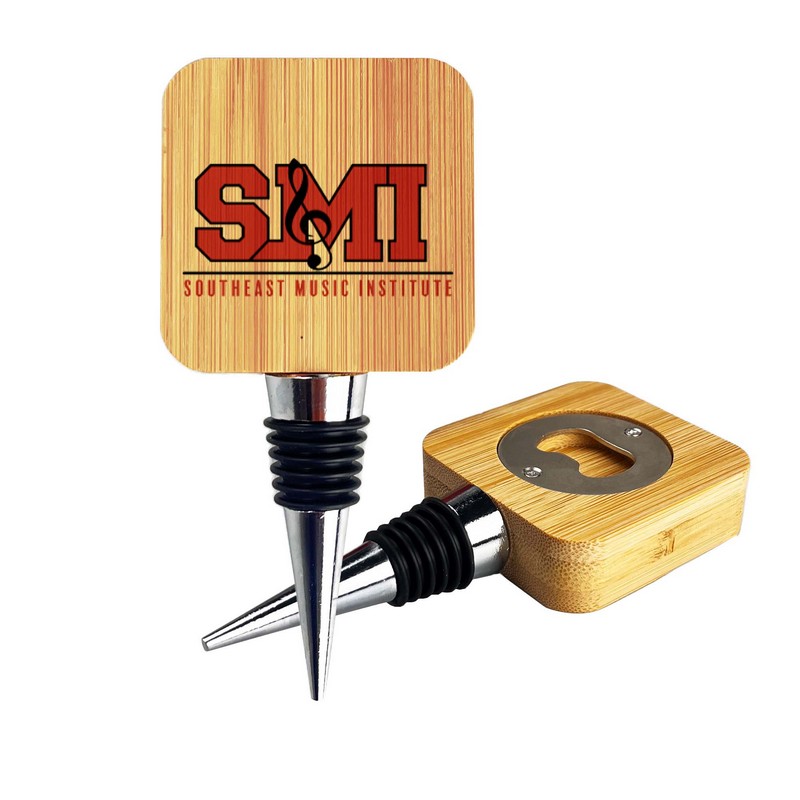 WS003 - Bamboo Wine Stopper Opener (Factory-Direct)