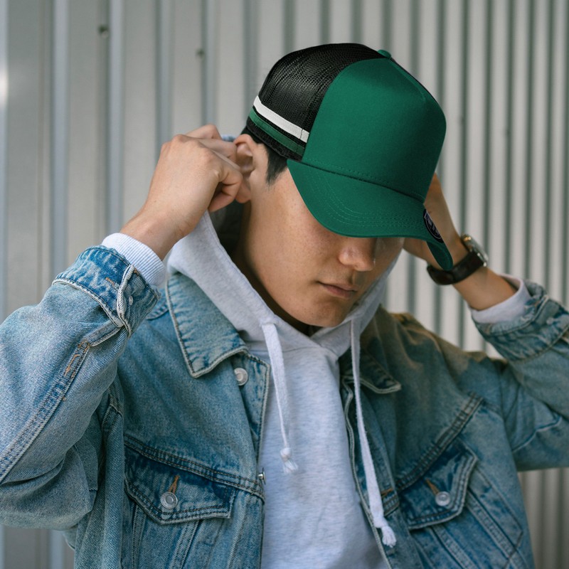 Striped Trucker Cap
