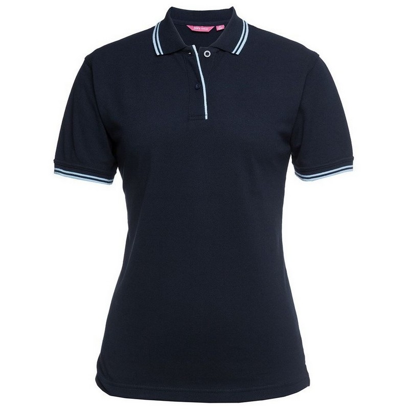 Ladies Contrast Polo (Multicolour)
