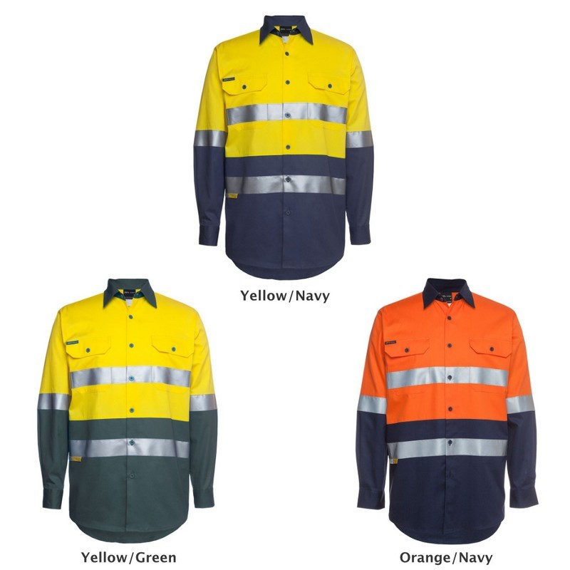 6HLS - Hi Vis (D+N) Long Sleeve 190G Shirt