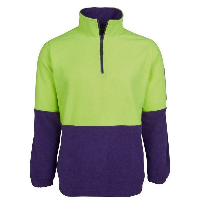 Hi Vis 1/2 Zip Polar Fleece