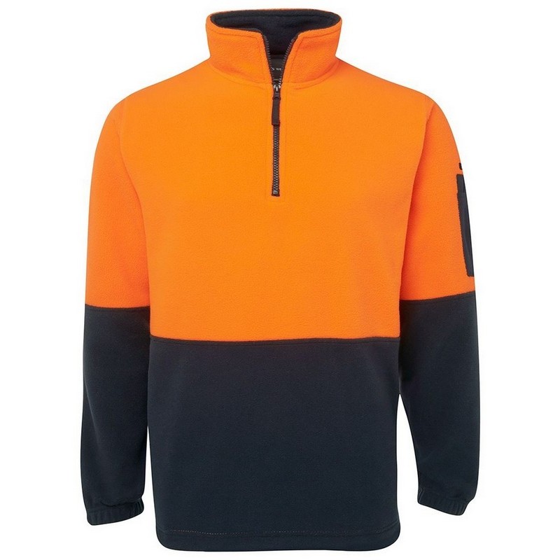 Hi Vis 1/2 Zip Polar Fleece