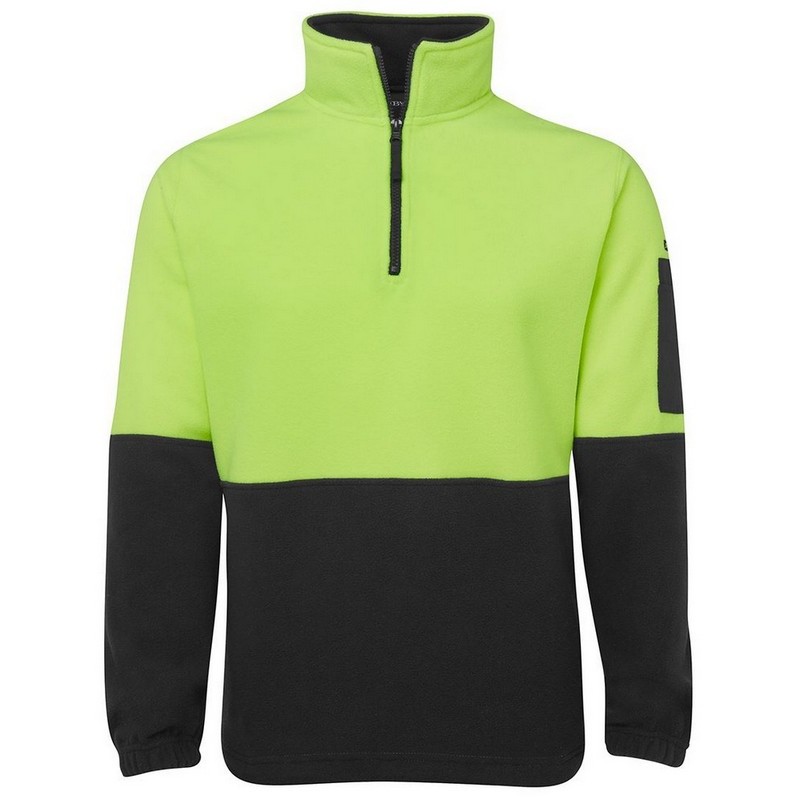 Hi Vis 1/2 Zip Polar Fleece