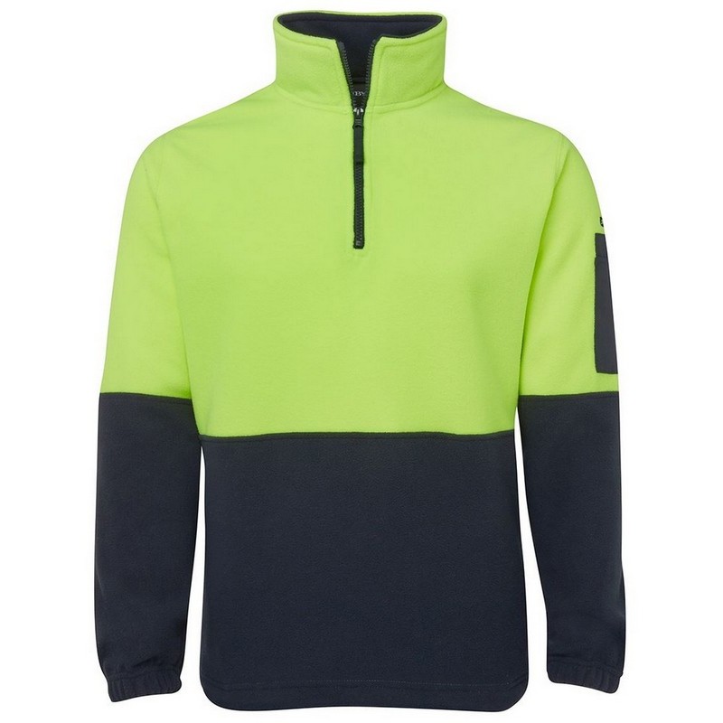 Hi Vis 1/2 Zip Polar Fleece