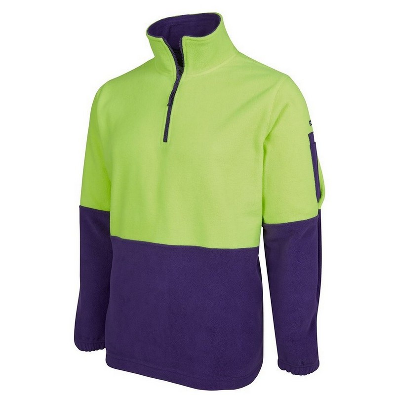 Hi Vis 1/2 Zip Polar Fleece