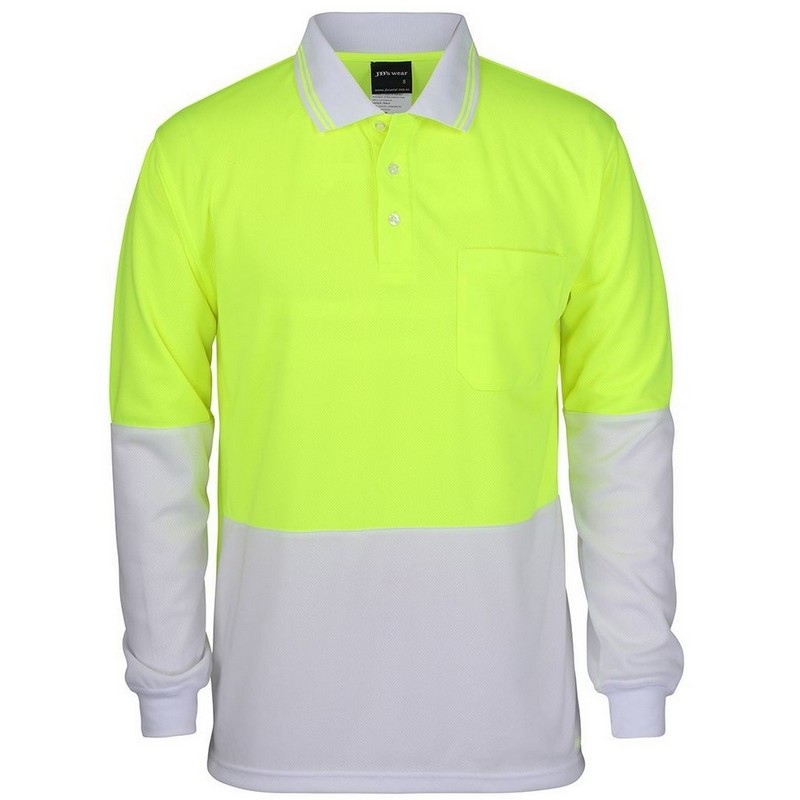 Hi Vis Long Sleeve Traditional Polo