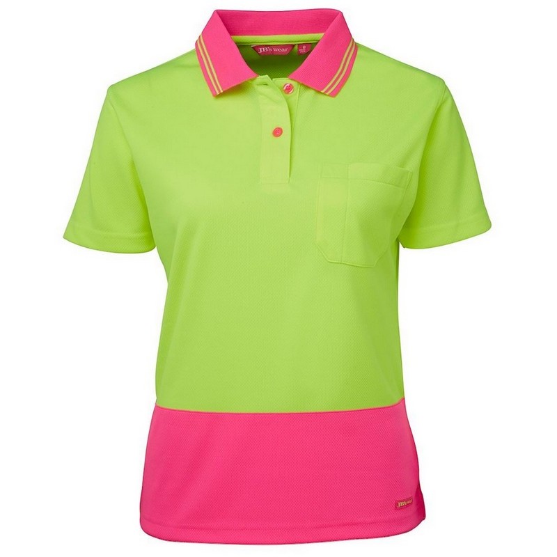 Ladies Hi Vis Short Sleeve Comfort Polo