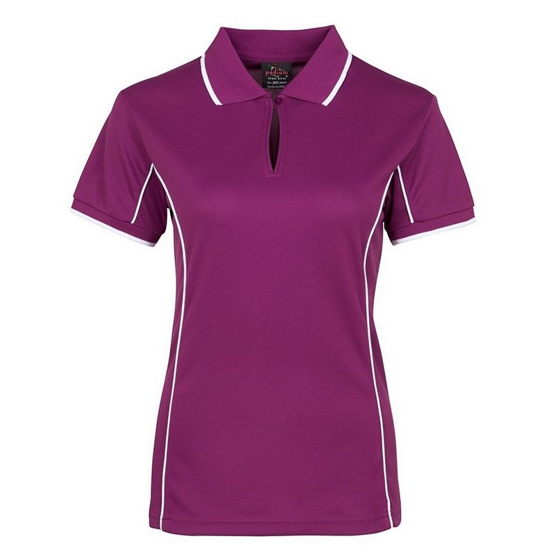 Ladies Piping Polo (Multicolour)