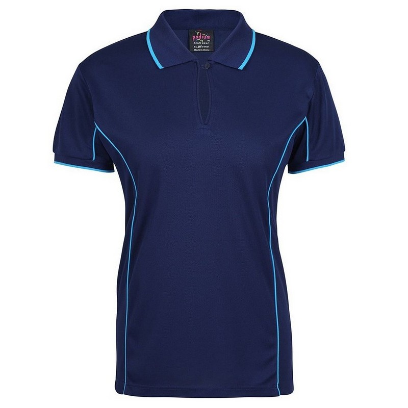 Ladies Piping Polo (Multicolour)