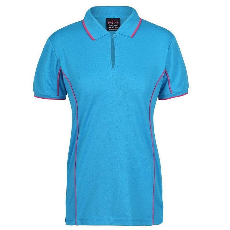 Ladies Piping Polo (Multicolour)