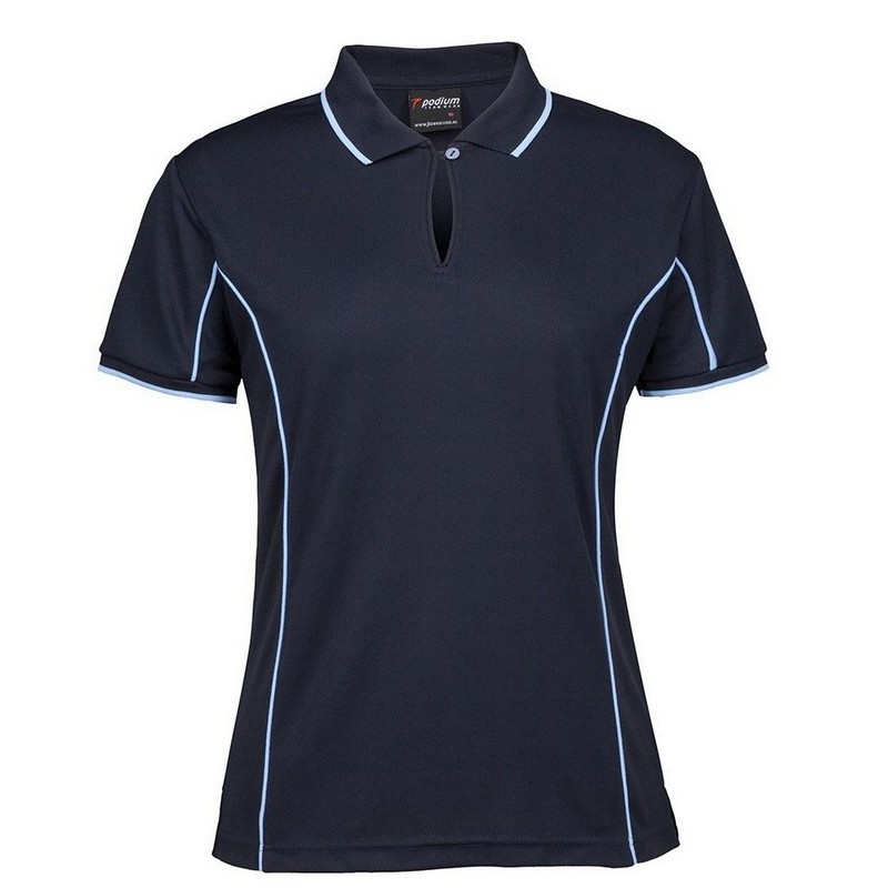 Ladies Piping Polo (Multicolour)