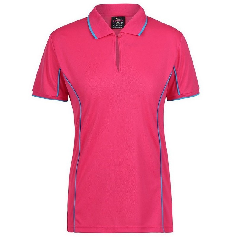 Ladies Piping Polo (Multicolour)