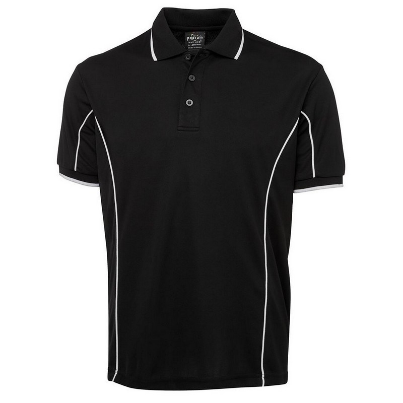 Short Sleeve Piping Polo (Multicolour)