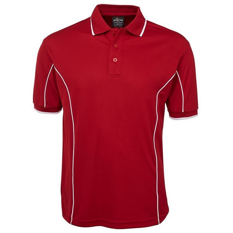 Short Sleeve Piping Polo (Multicolour)