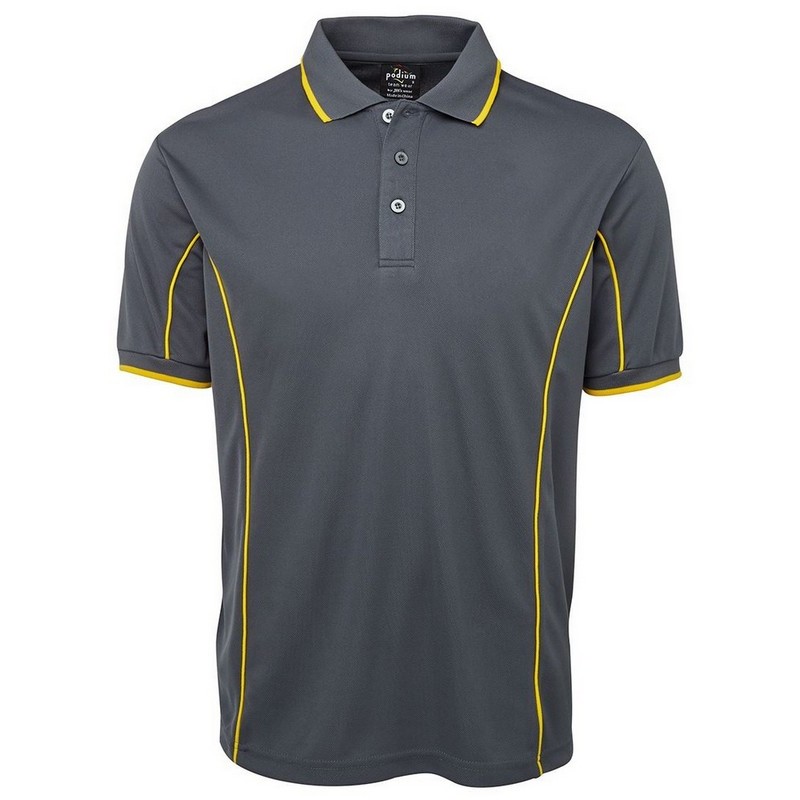 Short Sleeve Piping Polo (Multicolour)