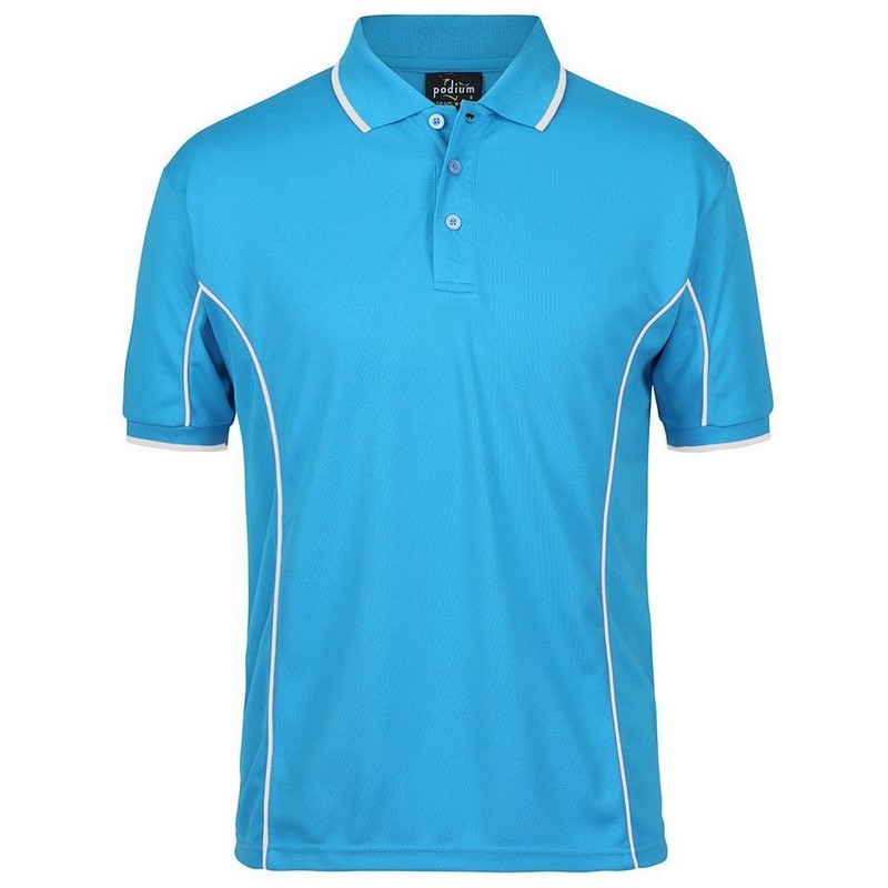 Short Sleeve Piping Polo (Multicolour)