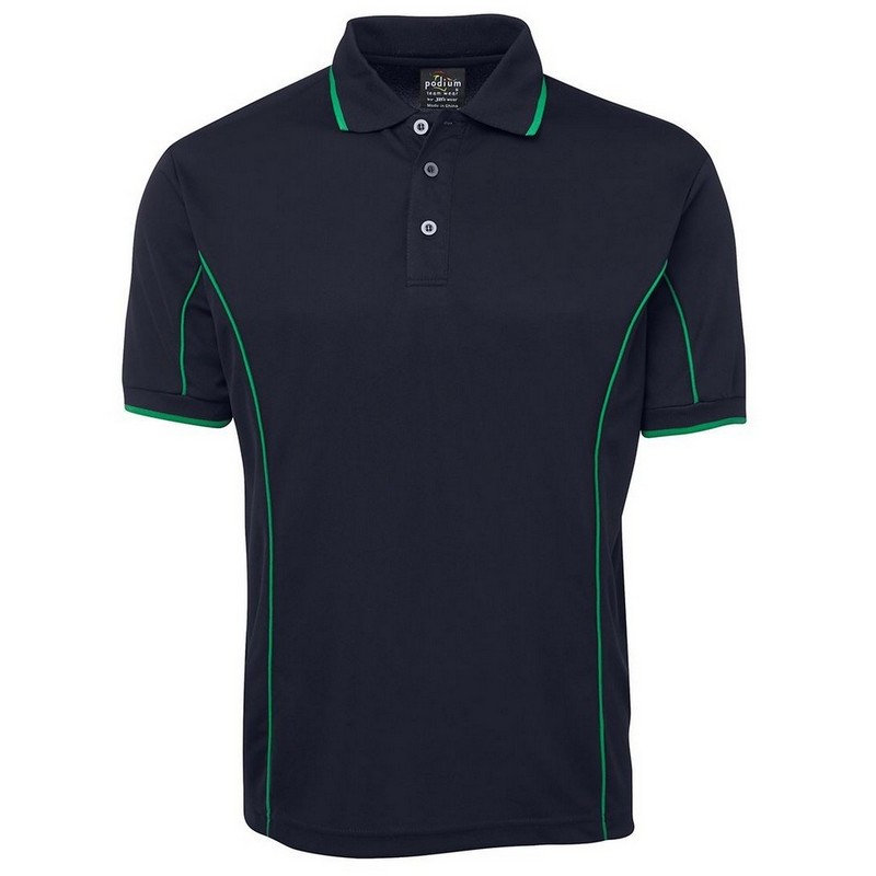 Short Sleeve Piping Polo (Multicolour)