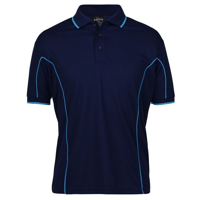 Short Sleeve Piping Polo (Multicolour)