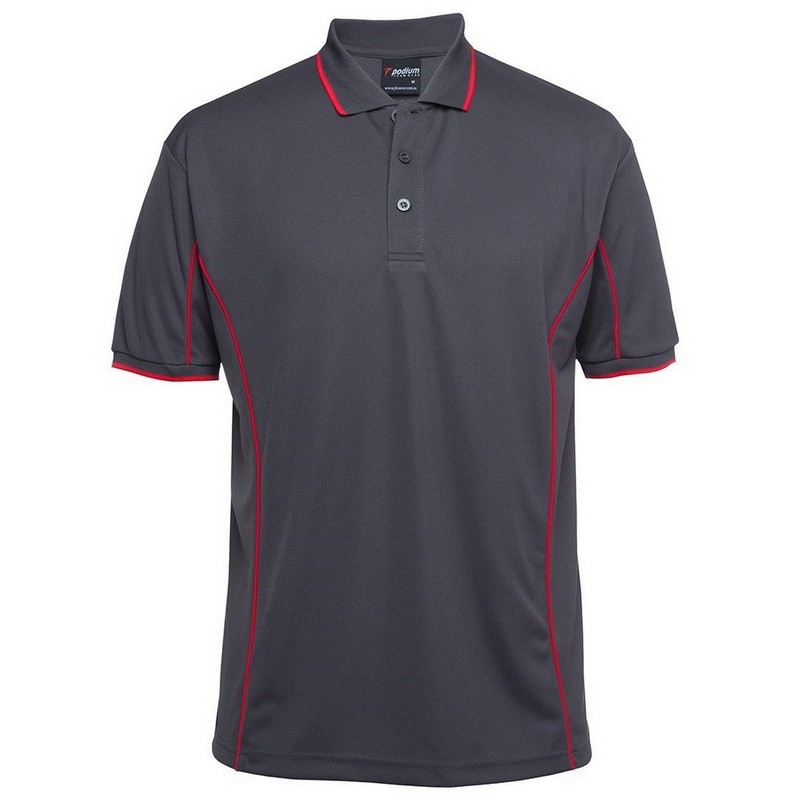 Short Sleeve Piping Polo (Multicolour)