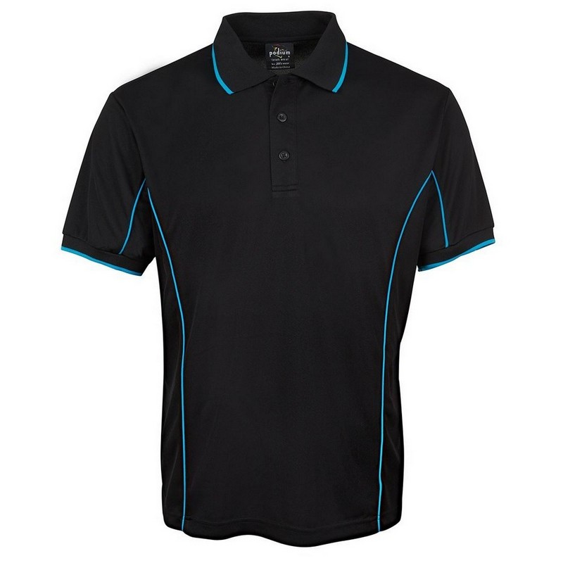Short Sleeve Piping Polo (Multicolour)