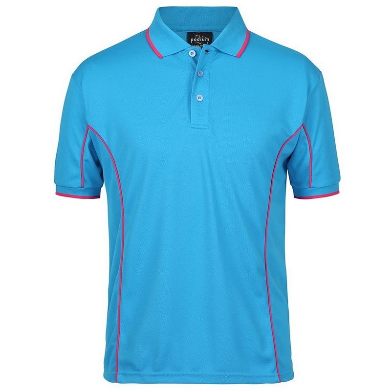Short Sleeve Piping Polo (Multicolour)