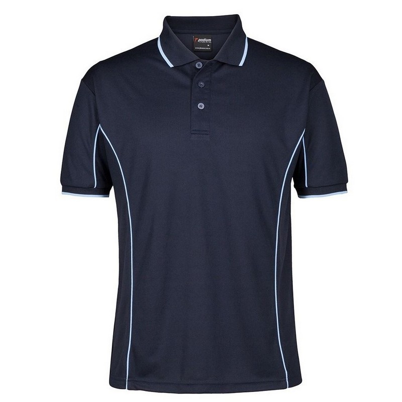 Short Sleeve Piping Polo (Multicolour)