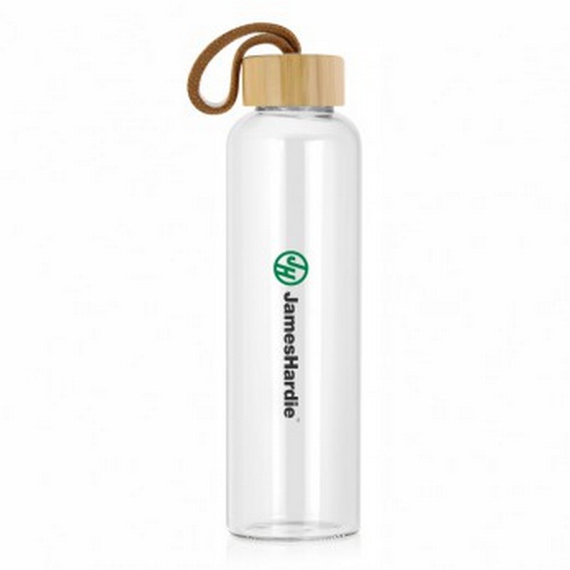 M283 - Bottle Glass 600ML - Bamboo Lid