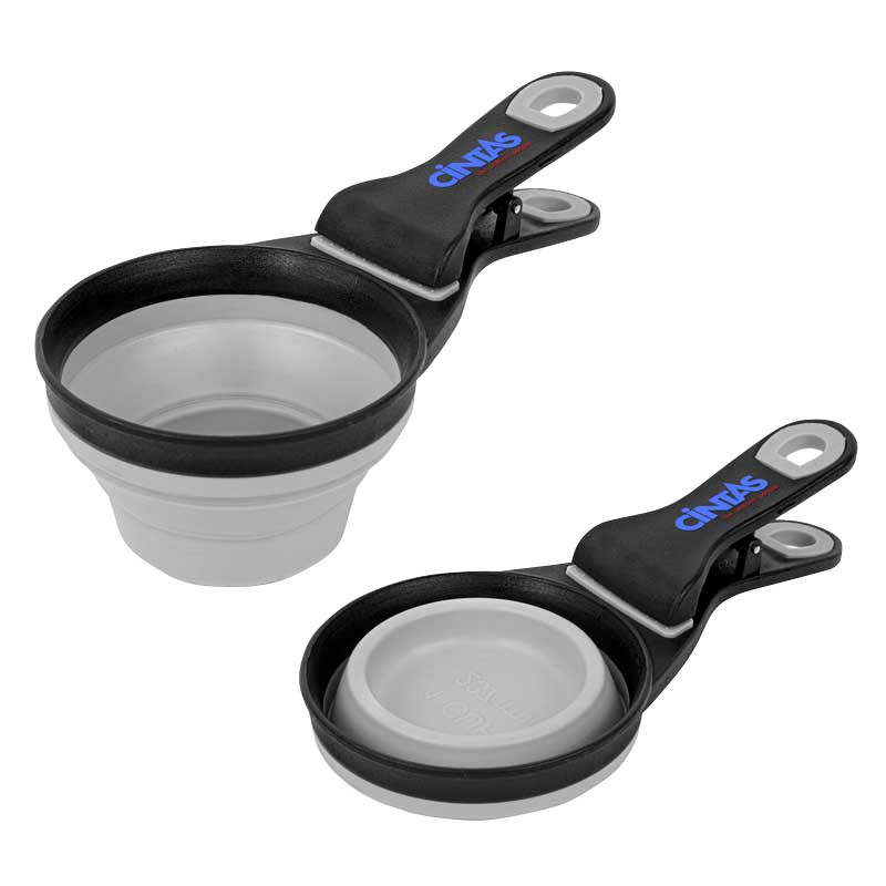 H119 - Collapsible Silicone Pet Food Scoop & Bag Clip