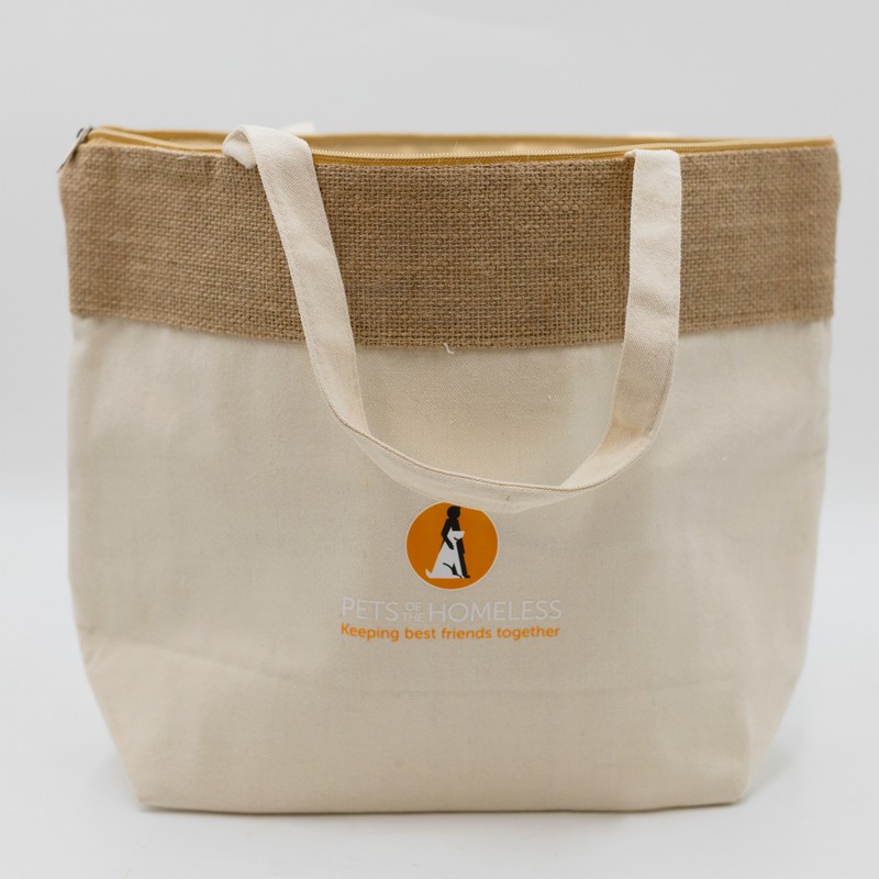 The Brooke Jute and Cotton Cooler Bag